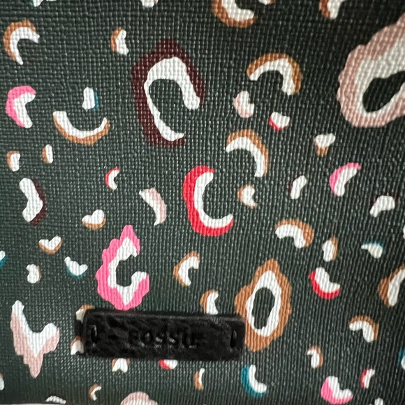 Fossil Cheetah Print Textured Crossbody Bag NWOT - Picture 4 of 4
